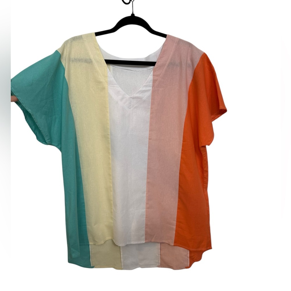 Colorful Striped Women's Top